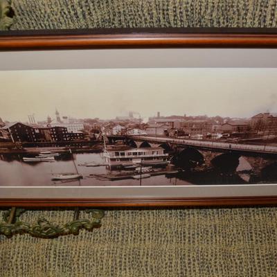 Very Vintage Framed Photograph, New Brunswick, NJ-1930â€™s 48â€x11.5â€