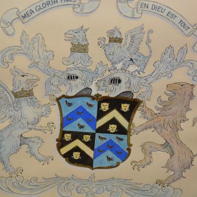 Framed, Hand-Penciled â€œRockinghamâ€ Crest 20.75â€x24.75â€