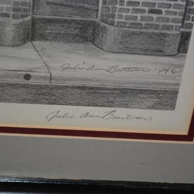 Framed & Signed Julie Ann Burtner Rockingham Motor Co. Print 3/100 21.75â€x26.5â€