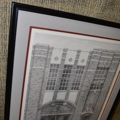 Framed & Signed Julie Ann Burtner Rockingham Motor Co. Print 3/100 21.75â€x26.5â€