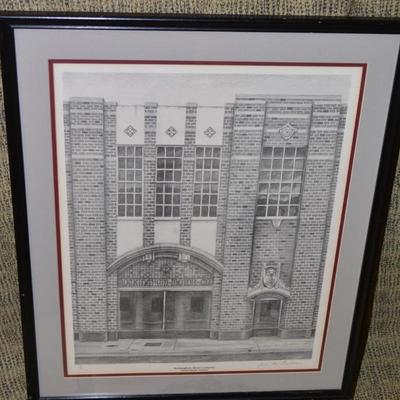 Framed & Signed Julie Ann Burtner Rockingham Motor Co. Print 3/100 21.75â€x26.5â€
