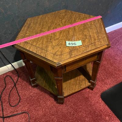 Hexigon end table