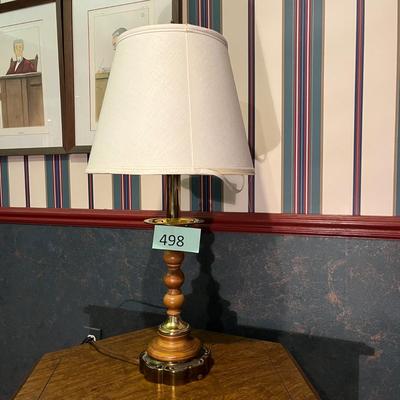 Wood & Brass lamp