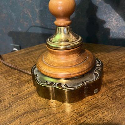 Wood & Brass lamp