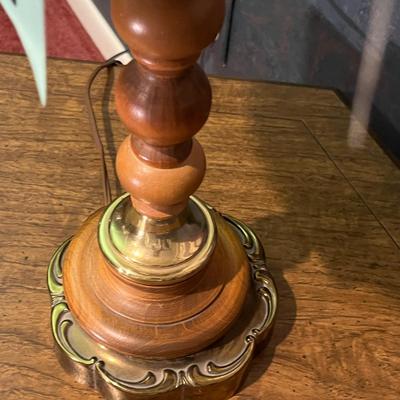 Wood & Brass lamp
