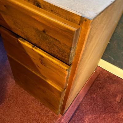 80s butcher block, desk and chair