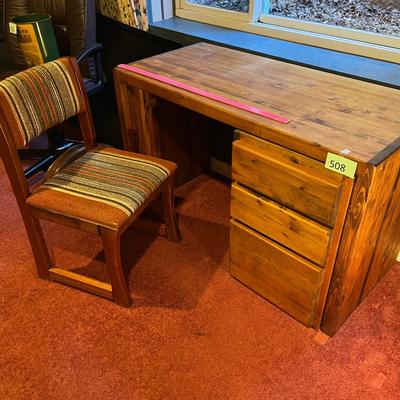 80s butcher block, desk and chair