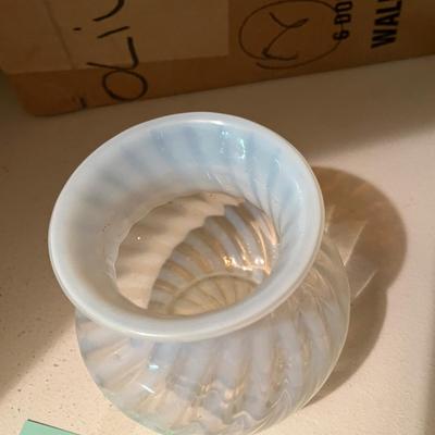 Fenton Swirl opalescent vase