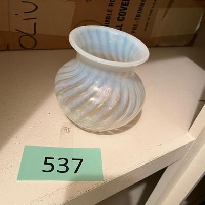 Fenton Swirl opalescent vase