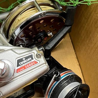 Box of fishing items