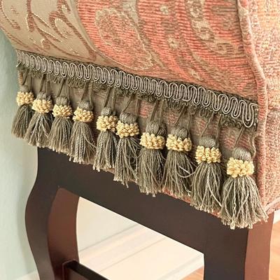 Upholstered Bench With Tassels