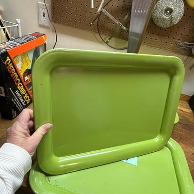 Lime Green metal trays
