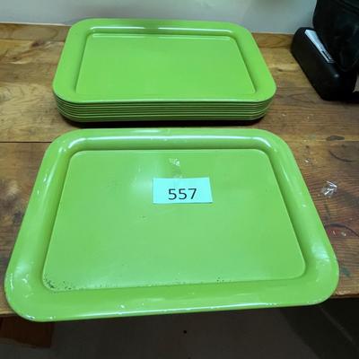 Lime Green metal trays