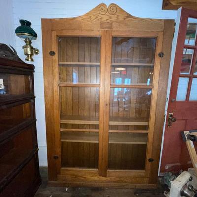 N214 Antique Early 19th Century Oak Bookcase