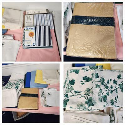 Large Linen Lot New Twin bedding Table Covers , Place mats