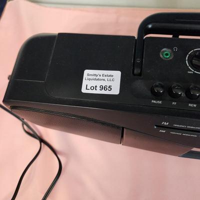 Sony AM Fm Radio Cassette Player CFS w304 Radio works