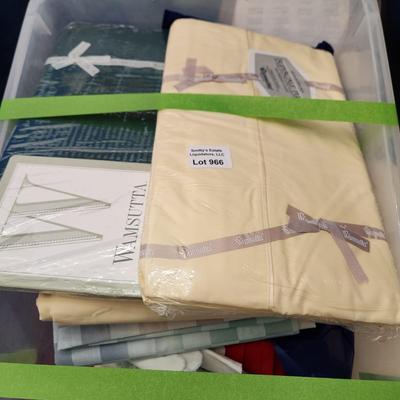 Large lot of Linens Table Covers, Place mats , White House Fabric Twin Flat sheets