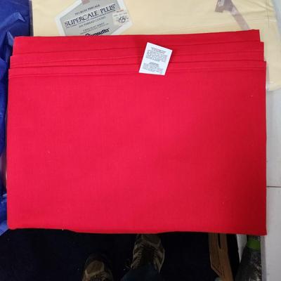 Large lot of Linens Table Covers, Place mats , White House Fabric Twin Flat sheets