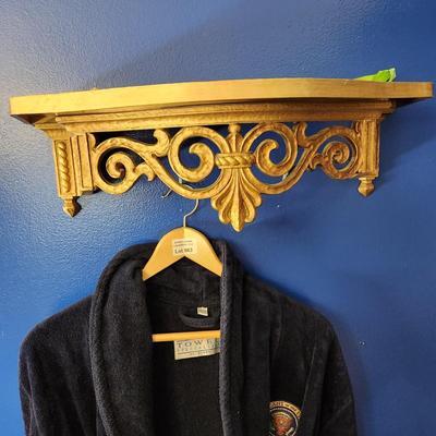 Mid Century Wall Shelf Syroco 3027 Gold Shelf 22x8x6.5