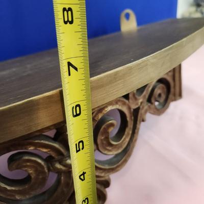 Mid Century Wall Shelf Syroco 3027 Gold Shelf 22x8x6.5