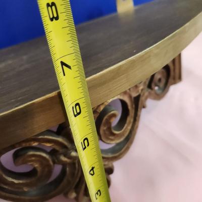 Mid Century Wall Shelf Syroco 3027 Gold Shelf 22x8x6.5