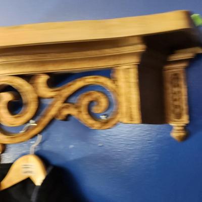 Mid Century Wall Shelf Syroco 3027 Gold Shelf 22x8x6.5