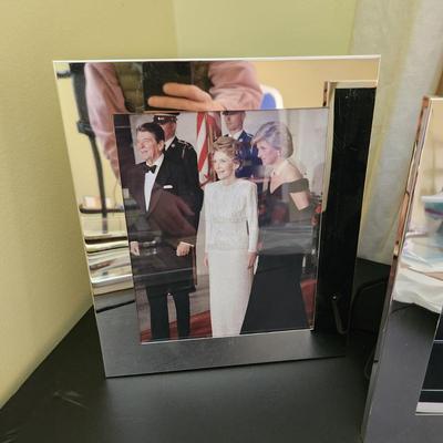 Lot of Quality Picture Frames w/ Photos Many Sizes Chrome Silverplate