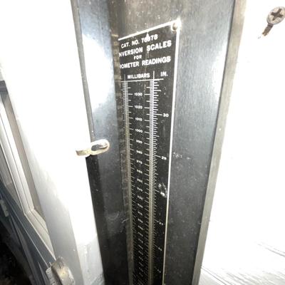 N219 Vintage Central Scientific Barometer & Thermometer