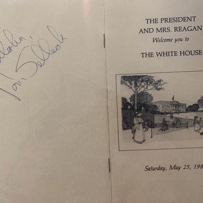 Tom Selleck Autograph From White House Visit