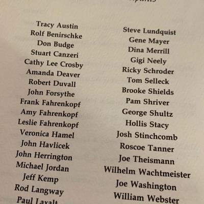 Tom Selleck Autograph From White House Visit