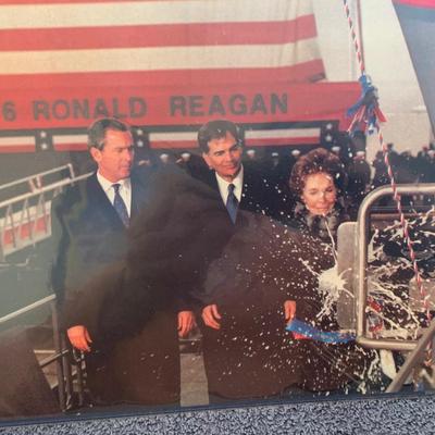 Ronald Reagan Battleship Christening CBS Press Pass Galas
