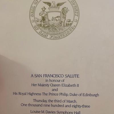 Queen Elizabeth San Fran Visit Ephemera Lot