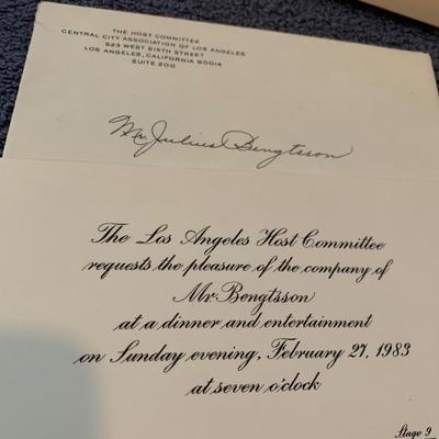 Los Angeles Queen Visit Invites / Ephemera Lot