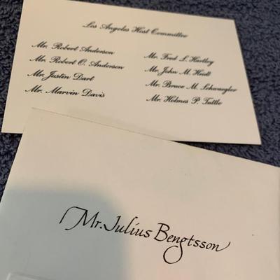 Los Angeles Queen Visit Invites / Ephemera Lot