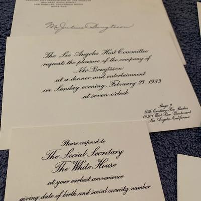 Los Angeles Queen Visit Invites / Ephemera Lot