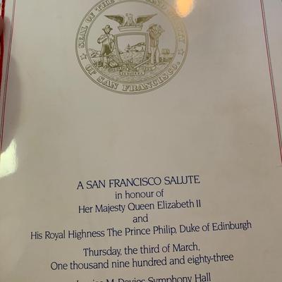 Los Angeles Queen Visit Invites / Ephemera Lot