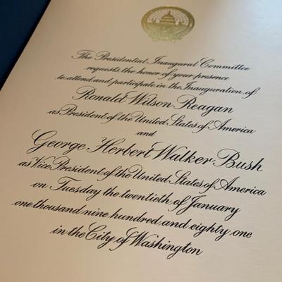 Reagan Bush Inaugural Program Lot