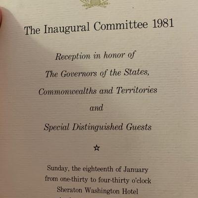 Reagan Inauguration Invites VIP Passes