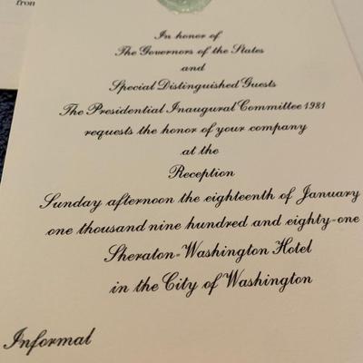 Reagan Inauguration Invites VIP Passes