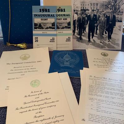 Reagan Inauguration Invites VIP Passes