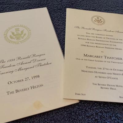 Margaret Thatcher Visit Documents Lot