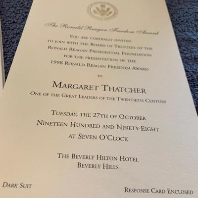 Margaret Thatcher Visit Documents Lot