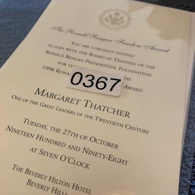 Margaret Thatcher Visit Documents Lot