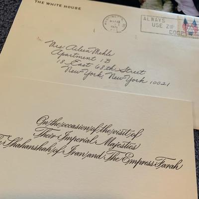 Shah of Iran Nixon Visit Photos / Invites Lot