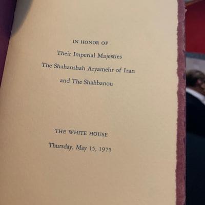 Shah of Iran Nixon Visit Photos / Invites Lot