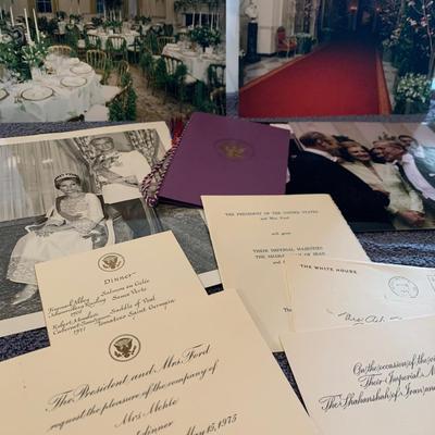 Shah of Iran Nixon Visit Photos / Invites Lot