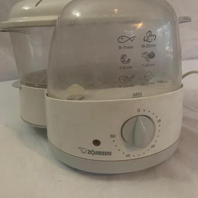 Lidded Wok, Zojirushi Gourmet Steamer, & Serving Dishes (K-HS)