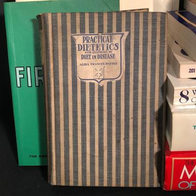 LOT 10L: Medical / Heath Books incl. 1915 Practical Diabetics, 1940 American Red Cross First Aid Text-Book & More