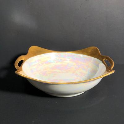 LOT 37L: Pearl China Co. Iridescent Serving Platter, Floral China Pitchers & More