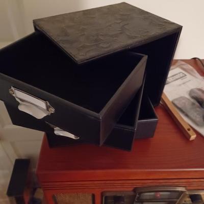 black jewelry/storage box